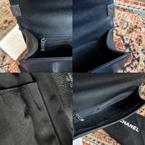 SOLD**Chanel Boy Chevron New Medium Caviar Flap Bag - Picture 9 of 11